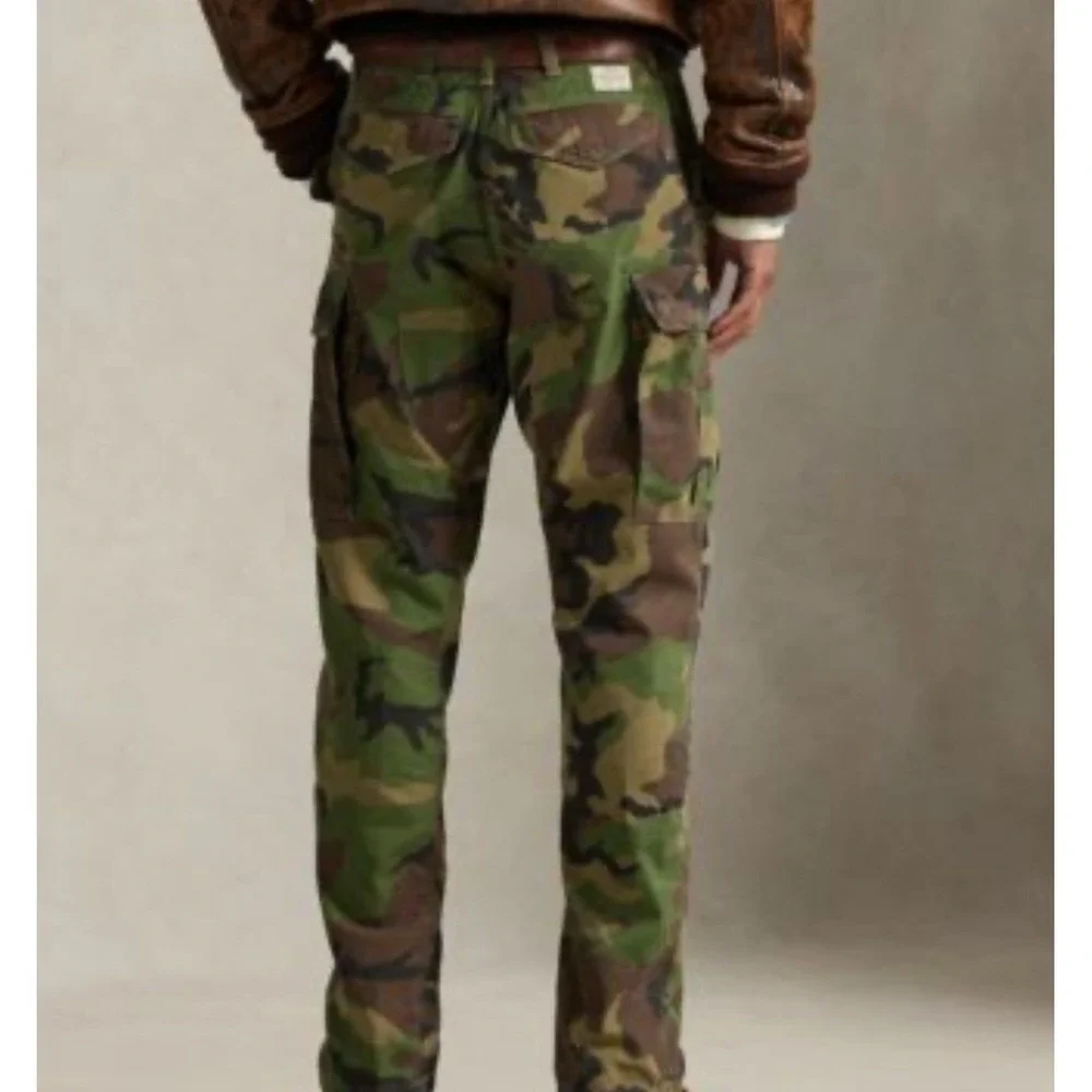 Polo Ralph Lauren Cargo Pants 30/30 Green Camo Excellent Surplus Div Classic Fit